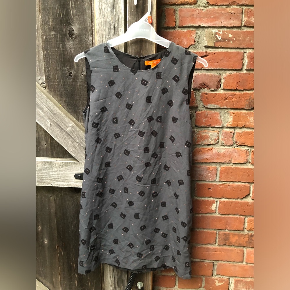 Women’s Gray Cat Print Dress Size 2